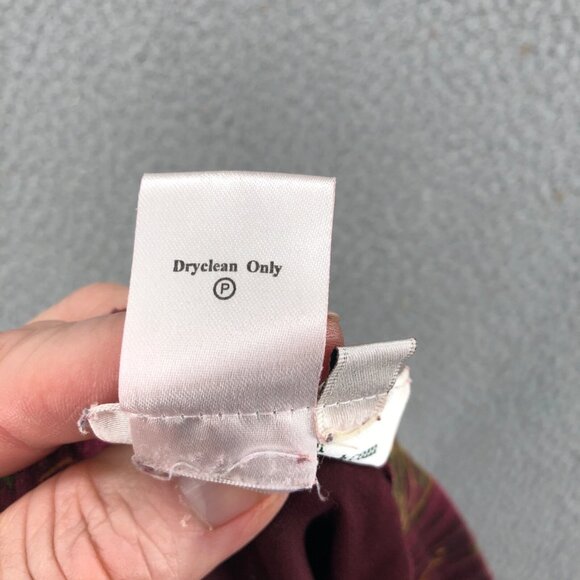 Coldwater Creek Skirt Womens Small Red Floral Godet Trumpet Midi Flowy Casual - Picture 6 of 9